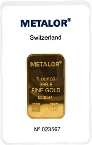 Metalor 1 oz guldbarre