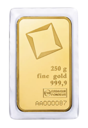 Valcambi Suisse 250 gram guldbarre