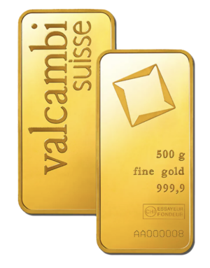 Valcambi Suisse 500 gram guldbarre