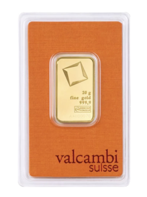 Valcambi Suisse 20 gram guldbarre