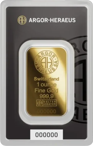Argor-Heraeus 1 oz guldtacka