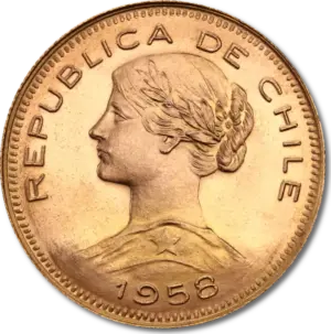 100 Chilensk Pesos - 1932-1980