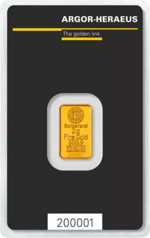 Argor-Heraeus 2,5 gram guldbarre