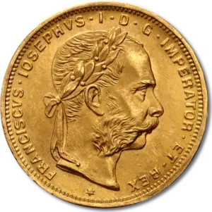 8 Florin / 20 francs Franz Joeseph I - 1870 - 1892