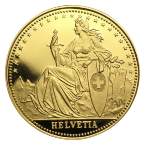 1 Oz Gold Helvetia - 1986