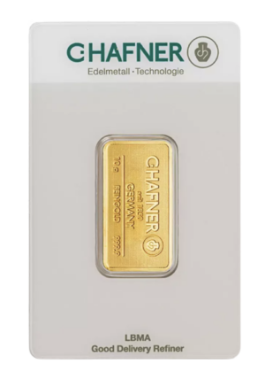 C.Hafner 10 gram guldbarre