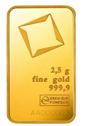 Valcambi Suisse 2,5 gram guldbarre