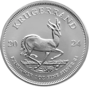 Rør med 25 stk. Sydafrikansk Krugerrand 2026 sølvmønter