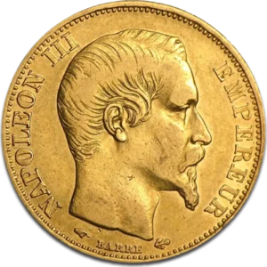 20 Franska Franc Napoleon III guldmynt