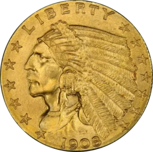 2,5 Dollar Indian Head guldmynt