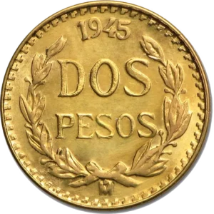 2 Mexikanska Pesos 1919-1948 guldmynt