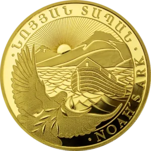 Armenisk 1/4 oz Noahs Ark guldmynt