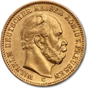 20 Tyska Mark Kung Albert I Sachsen 1873-1902 guldmynt