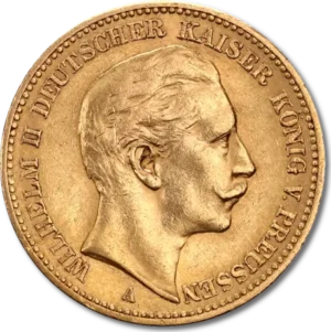 20 Tyska Mark Storhertig Ernst Ludwig Hessen-Darmstadt 1890-1915 guldmynt