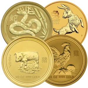 Lunar 1/2 oz tidligere årgange guldmønt